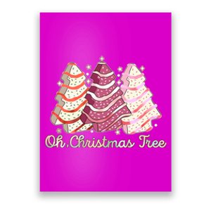 Cute Festive Oh Christmas Tree Snack Cakes Poster