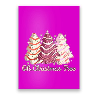Cute Festive Oh Christmas Tree Snack Cakes Poster