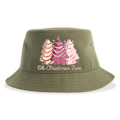 Cute Festive Oh Christmas Tree Snack Cakes Sustainable Bucket Hat