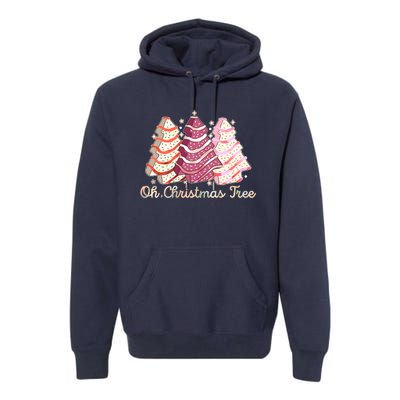 Cute Festive Oh Christmas Tree Snack Cakes Premium Hoodie