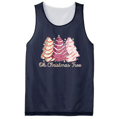 Cute Festive Oh Christmas Tree Snack Cakes Mesh Reversible Basketball Jersey Tank