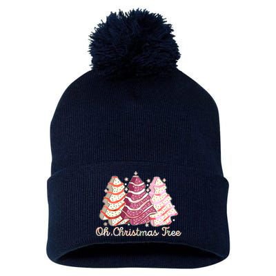 Cute Festive Oh Christmas Tree Snack Cakes Pom Pom 12in Knit Beanie