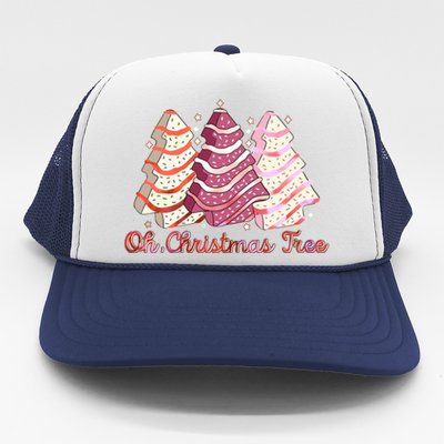 Cute Festive Oh Christmas Tree Snack Cakes Trucker Hat