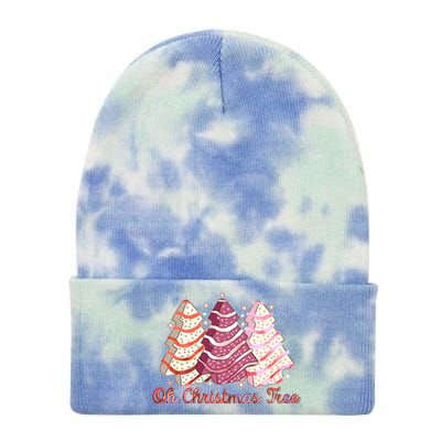 Cute Festive Oh Christmas Tree Snack Cakes Tie Dye 12in Knit Beanie