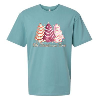 Cute Festive Oh Christmas Tree Snack Cakes Sueded Cloud Jersey T-Shirt