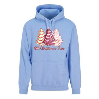 Cute Festive Oh Christmas Tree Snack Cakes Unisex Surf Hoodie