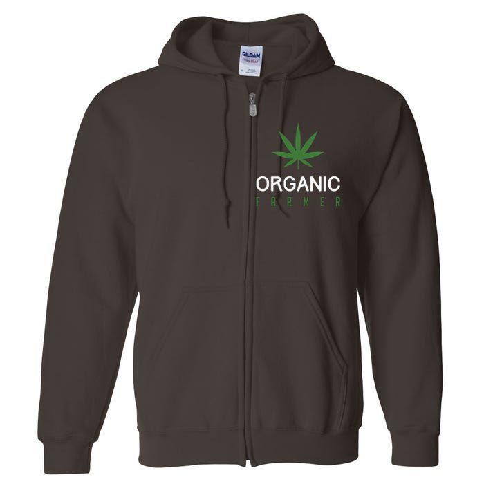 Cannabis Funny Organic Farmer Weed THC 420 Marijuana Gift Full Zip Hoodie