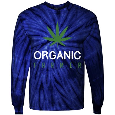 Cannabis Funny Organic Farmer Weed THC 420 Marijuana Gift Tie-Dye Long Sleeve Shirt