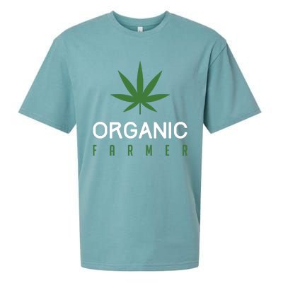 Cannabis Funny Organic Farmer Weed THC 420 Marijuana Gift Sueded Cloud Jersey T-Shirt