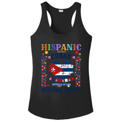 Cuban Flag Outfit Idea Latin Heritage Cuba Flag Ladies PosiCharge Competitor Racerback Tank