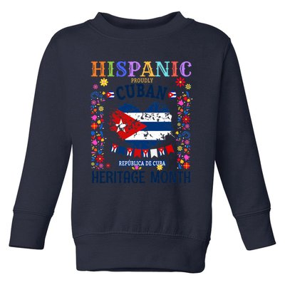 Cuban Flag Outfit Idea Latin Heritage Cuba Flag Toddler Sweatshirt