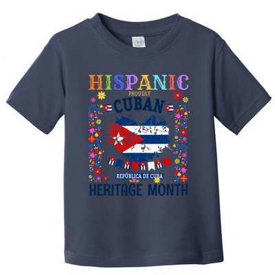 Cuban Flag Outfit Idea Latin Heritage Cuba Flag Toddler T-Shirt