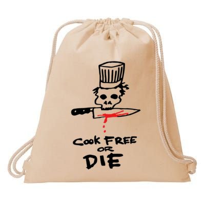 Cook Free Or Die Chef Gift Drawstring Bag