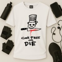 Cook Free Or Die Chef Gift Cooling Performance Crew T-Shirt