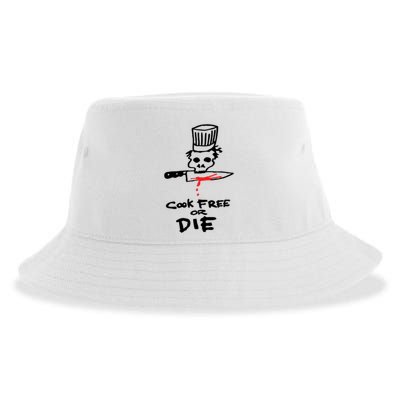 Cook Free Or Die Chef Gift Sustainable Bucket Hat