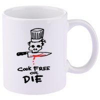 Cook Free Or Die Chef Gift 11oz C Handle Ceramic Mug