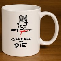 Cook Free Or Die Chef Gift 11oz C Handle Ceramic Mug