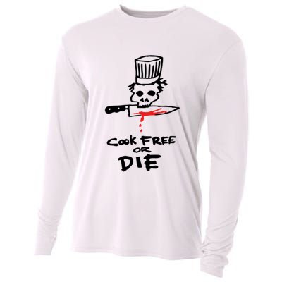 Cook Free Or Die Chef Gift Cooling Performance Long Sleeve Crew