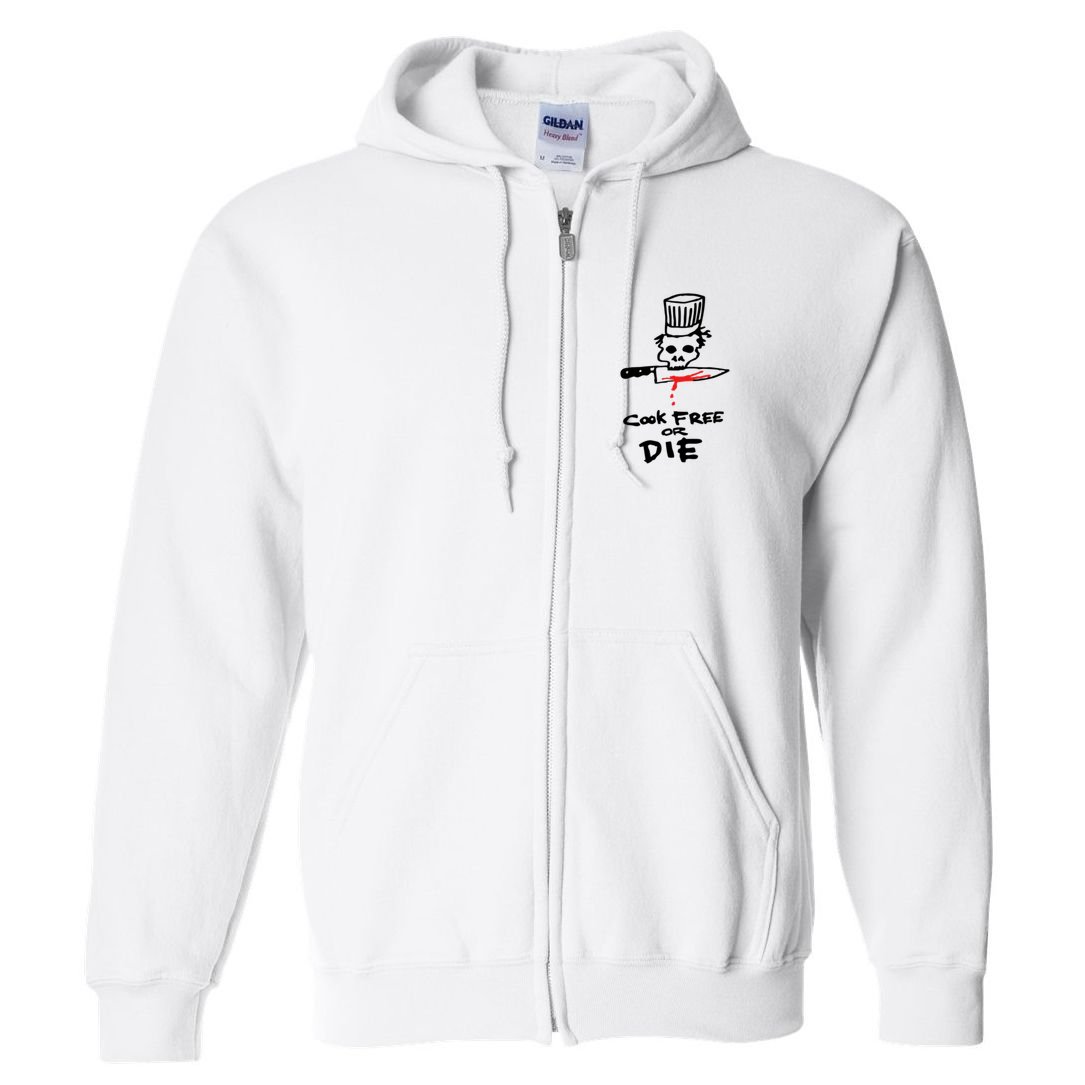 Cook Free Or Die Chef Gift Full Zip Hoodie