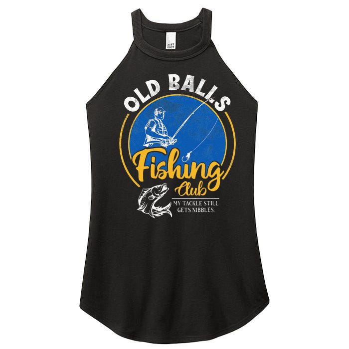 Cute Funny Old Man Fishing Birthday For Over The Hill Fisherman Women’s Perfect Tri Rocker Tank