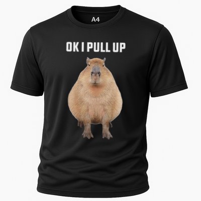 Capybara Funny Ok I Pull Up Capybara Cooling Performance Crew T-Shirt