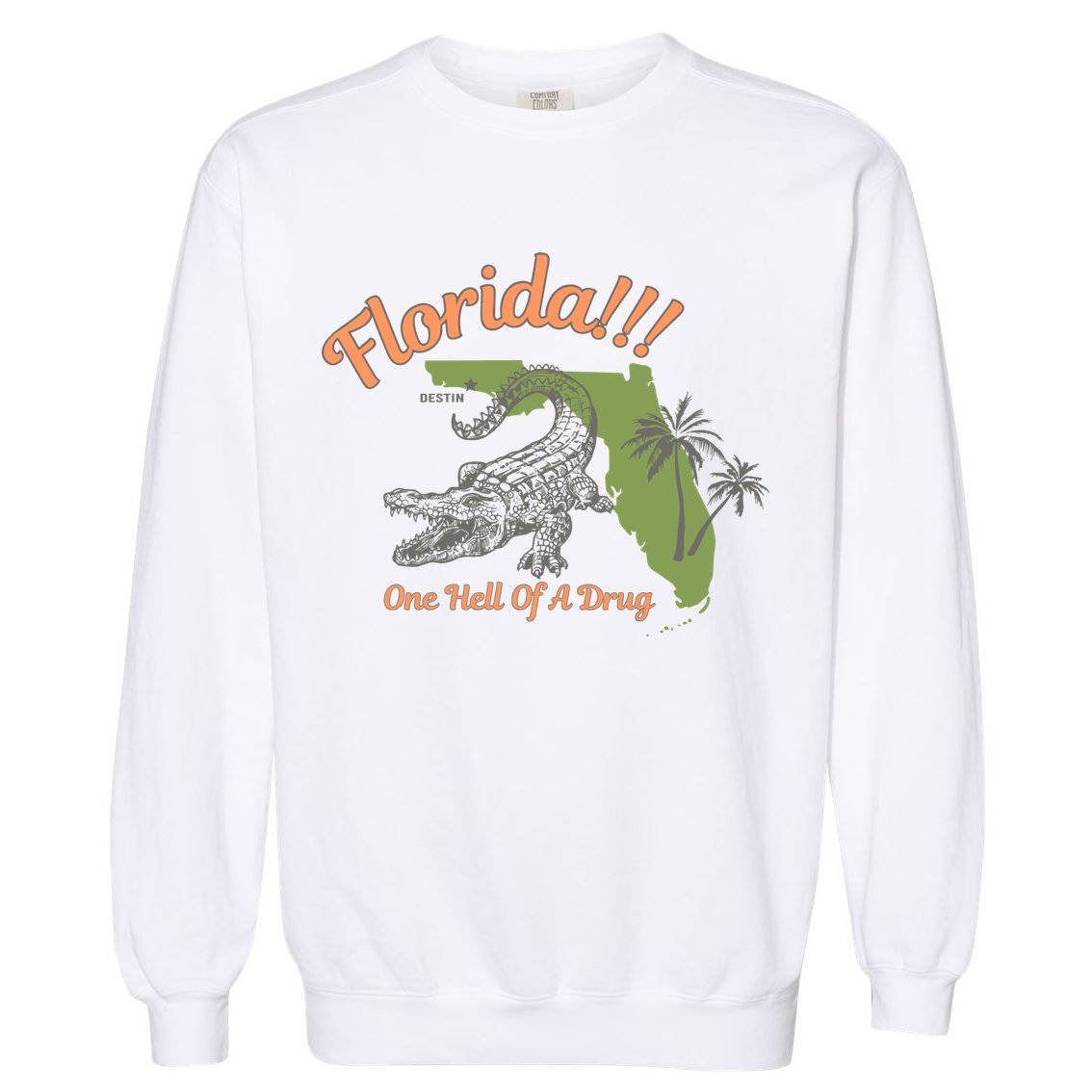 Crocodile Florida One Hell Of A Drug Ttpd Garment-Dyed Sweatshirt