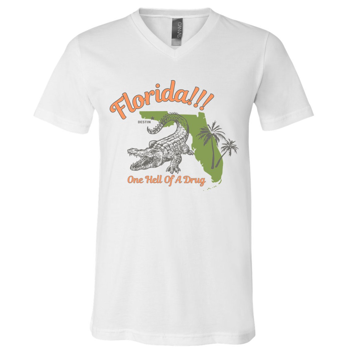 Crocodile Florida One Hell Of A Drug Ttpd V-Neck T-Shirt