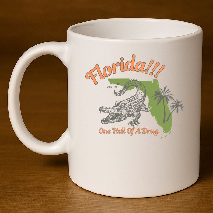 Crocodile Florida One Hell Of A Drug Ttpd 11oz C Handle Ceramic Mug