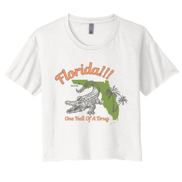 Crocodile Florida One Hell Of A Drug Ttpd Women's Crop Top Tee
