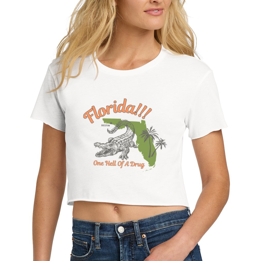Crocodile Florida One Hell Of A Drug Ttpd Women's Crop Top Tee
