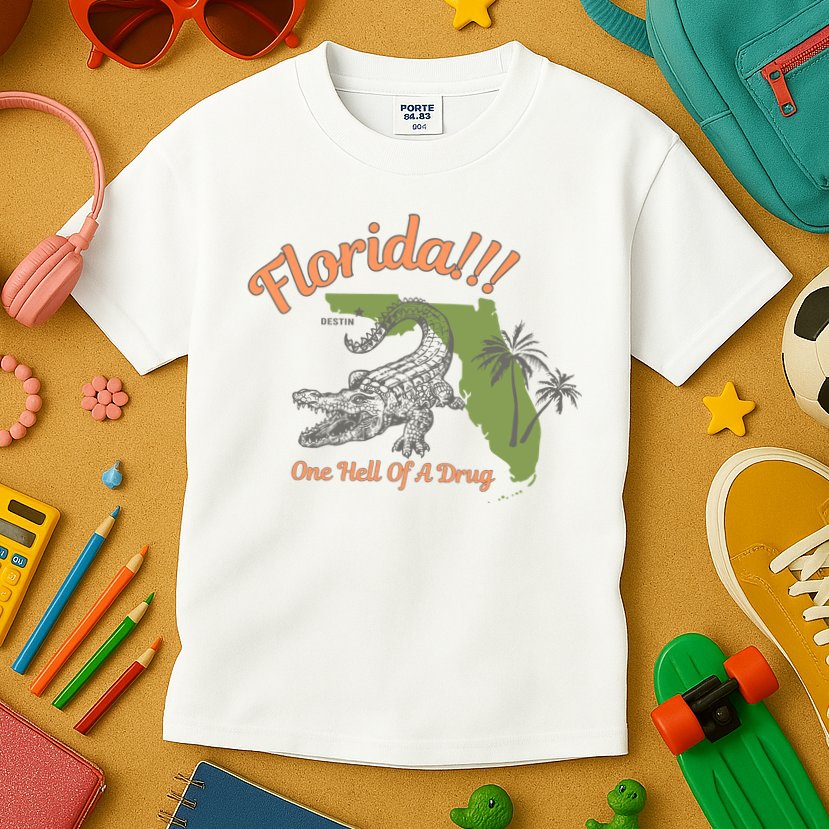 Crocodile Florida One Hell Of A Drug Ttpd Kids T-Shirt