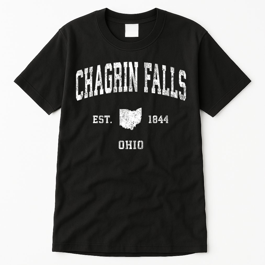 Chagrin Falls Ohio Oh Vintage Athletic Tall T-Shirt