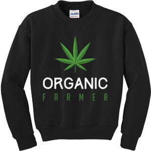 Cannabis Funny Organic Farmer Weed THC 420 Marijuana Kids Sweatshirt