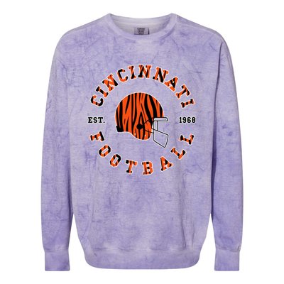 Cincinnati Football Ohio Colorblast Crewneck Sweatshirt