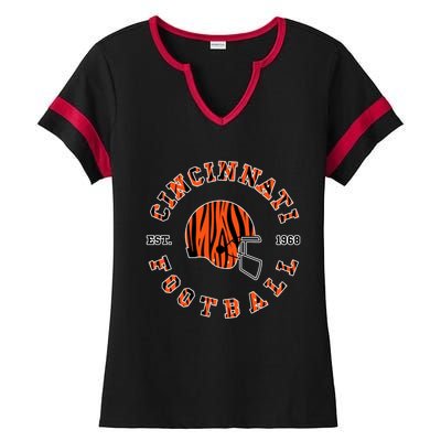 Cincinnati Football Ohio Ladies Halftime Notch Neck Tee