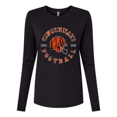 Cincinnati Football Ohio Womens Cotton Relaxed Long Sleeve T-Shirt