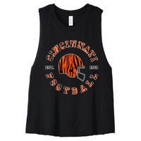 Cincinnati Football Ohio Women's Racerback Cropped Tank