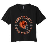 Cincinnati Football Ohio Women's Crop Top Tee