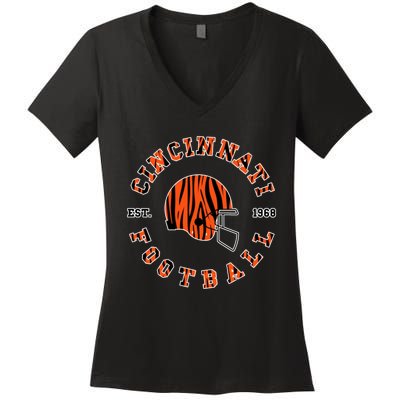 Cincinnati Football Ohio Women's V-Neck T-Shirt