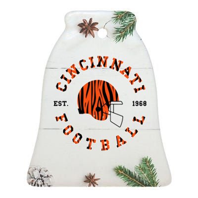 Cincinnati Football Ohio Ceramic Bell Ornament