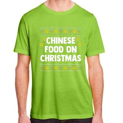 Chinese Food On Christmas Hanukkah Jewish Adult ChromaSoft Performance T-Shirt