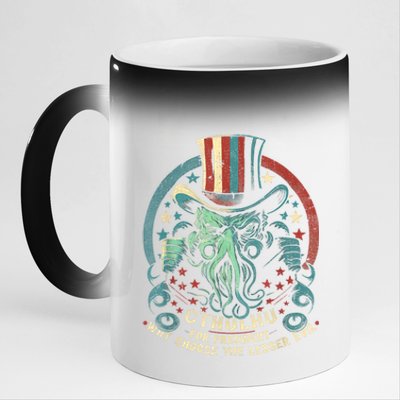 Cthulhu For President Election 2024 Cosmic Horror Cthulhu 11oz Black Color Changing Mug