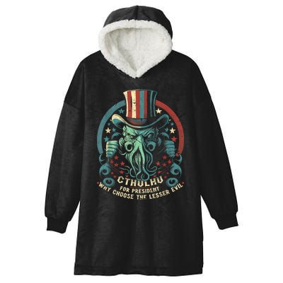 Cthulhu For President Election 2024 Cosmic Horror Cthulhu Hooded Wearable Blanket