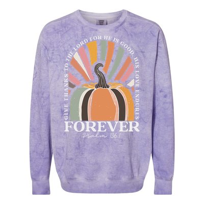 Christian Fall Pumpkin Colorblast Crewneck Sweatshirt