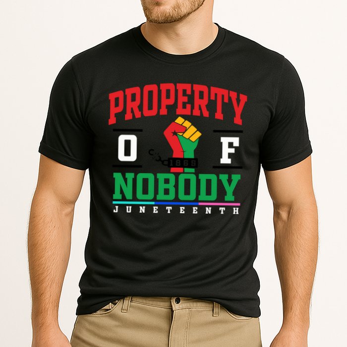 Classic Funny Property Of Nobody Freedom Melanin Junenth Gift Cooling Performance Crew T-Shirt
