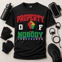 Classic Funny Property Of Nobody Freedom Melanin Junenth Gift Cooling Performance Crew T-Shirt