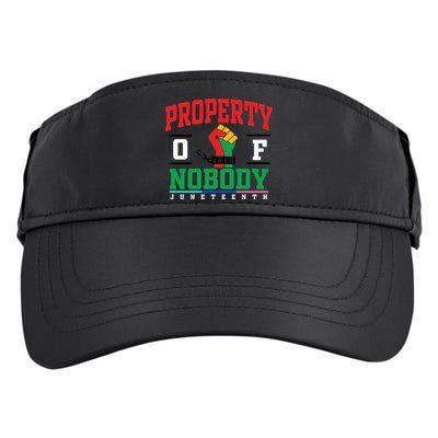 Classic Funny Property Of Nobody Freedom Melanin Junenth Gift Adult Drive Performance Visor