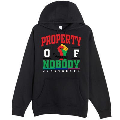 Classic Funny Property Of Nobody Freedom Melanin Junenth Gift Premium Pullover Hoodie