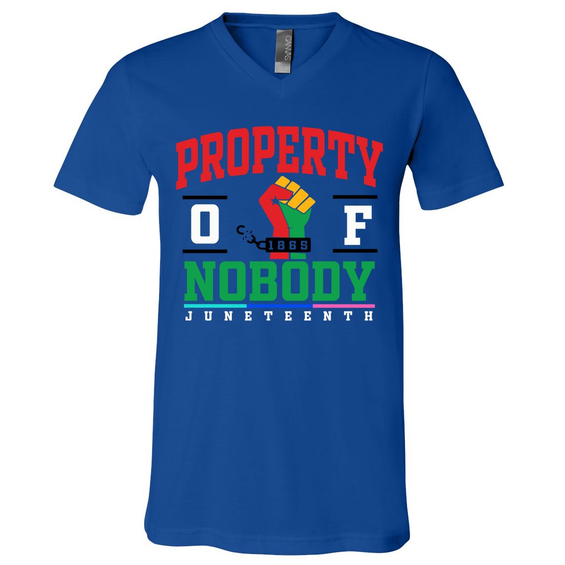 Classic Funny Property Of Nobody Freedom Melanin Junenth Gift V-Neck T-Shirt