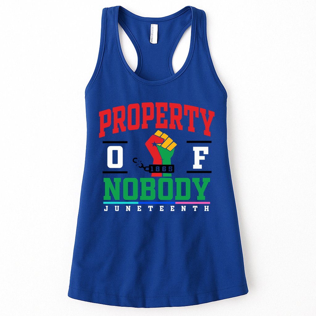Classic Funny Property Of Nobody Freedom Melanin Junenth Gift Womens Tank Top